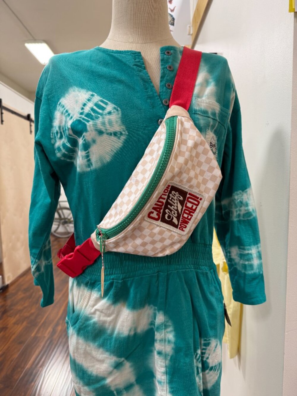 Comfy Vintage Cotton Teal Tie-Dye Dress